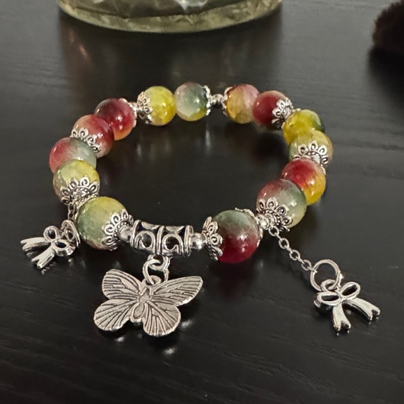 Jewelry - ✨2/$14 Colorful Beaded Bracelet with Charms